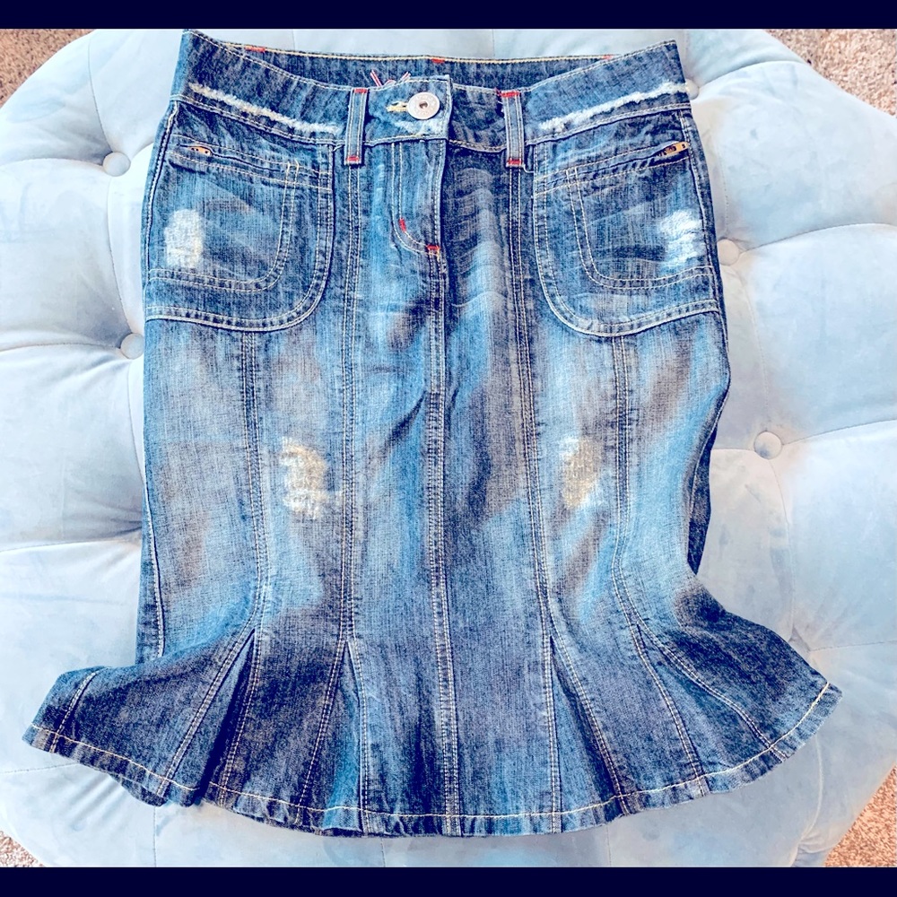 Bebe Denim Skirt